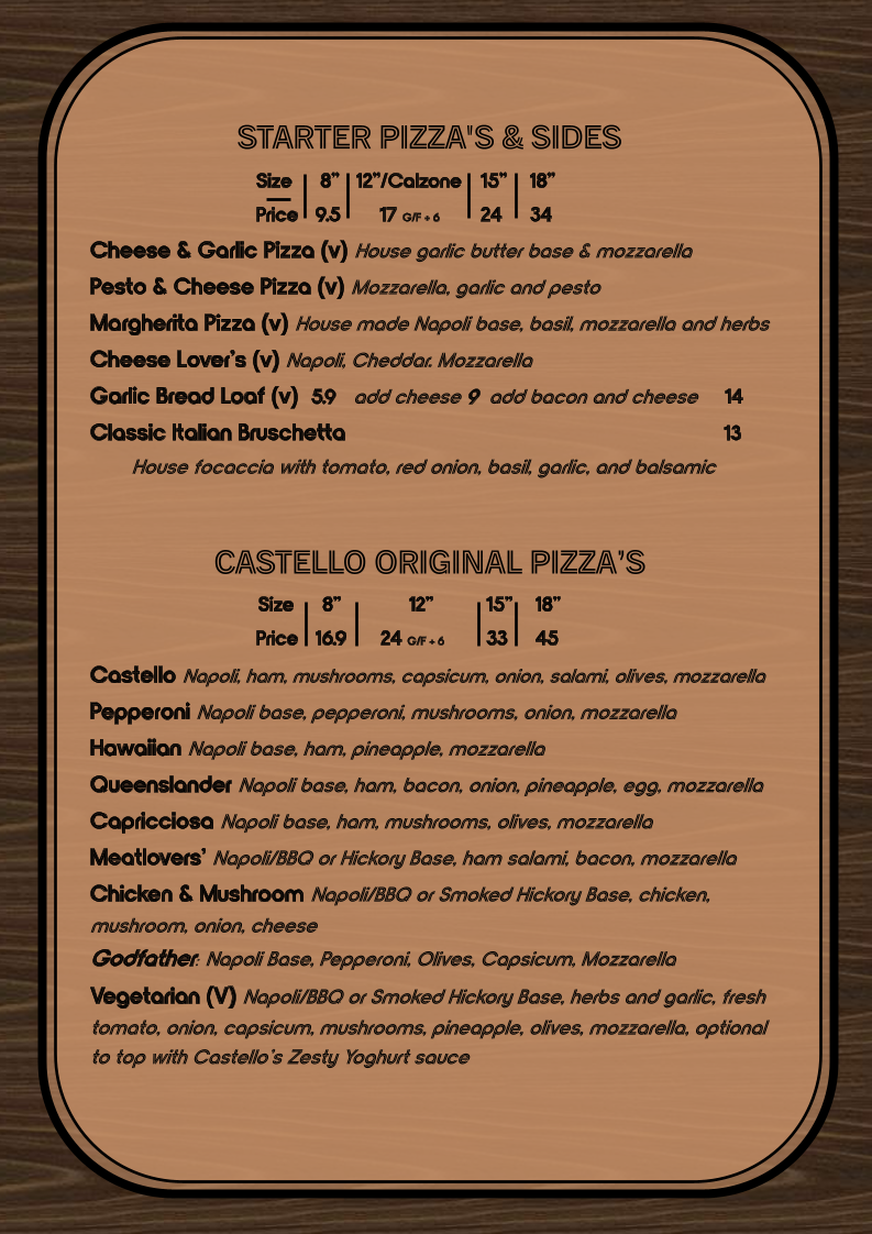 Menu Castello Pizza & Gelato-2