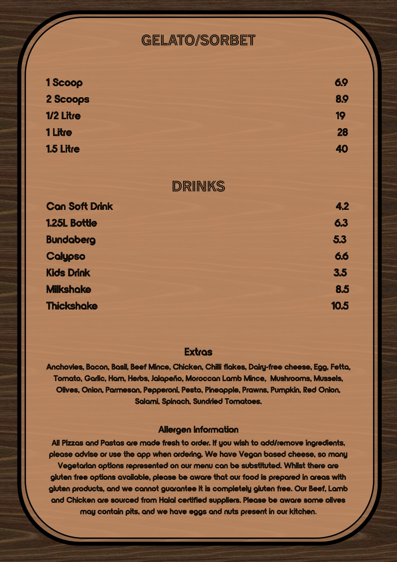 Menu Castello Pizza & Gelato-3