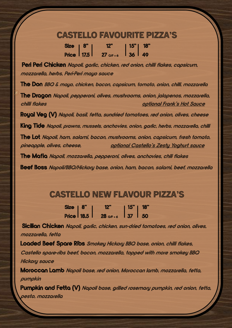 Menu Castello Pizza & Gelato-4