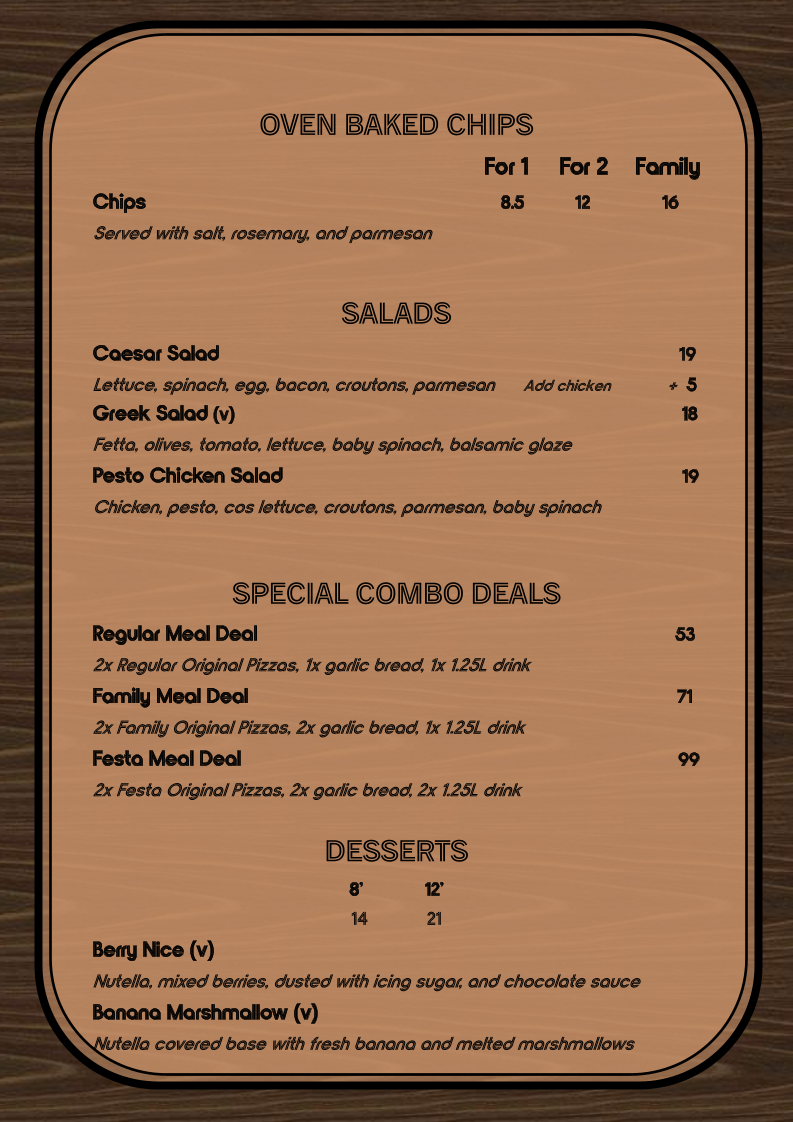 Menu Castello Pizza & Gelato-5