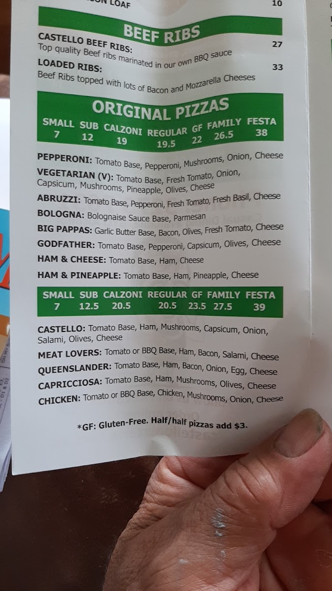 Menu Castello Pizza & Gelato-6